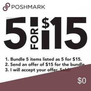 5 for $15 Bundle Offer​
